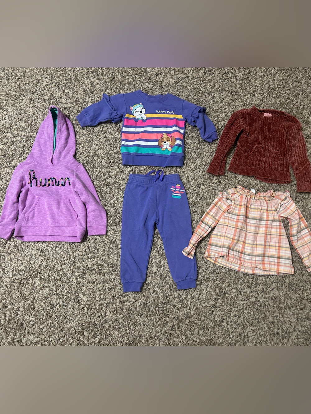 5 piece bundle clothes for toddlers size 2T